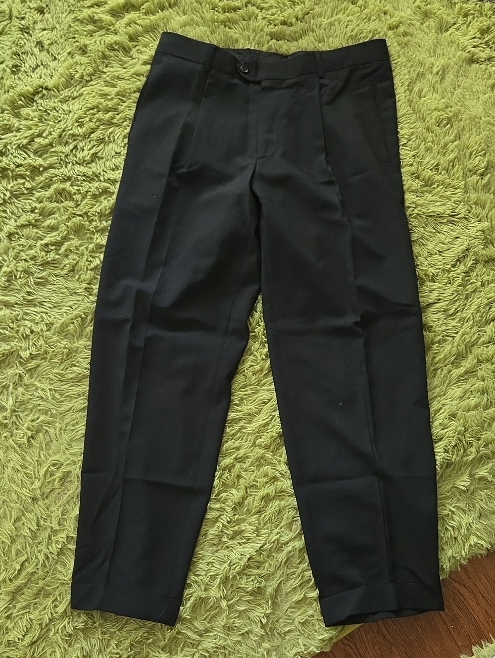 Men's Classic Black Dress Pants Waist 18 14 Rise 32 Length Or Womens Dress Pant